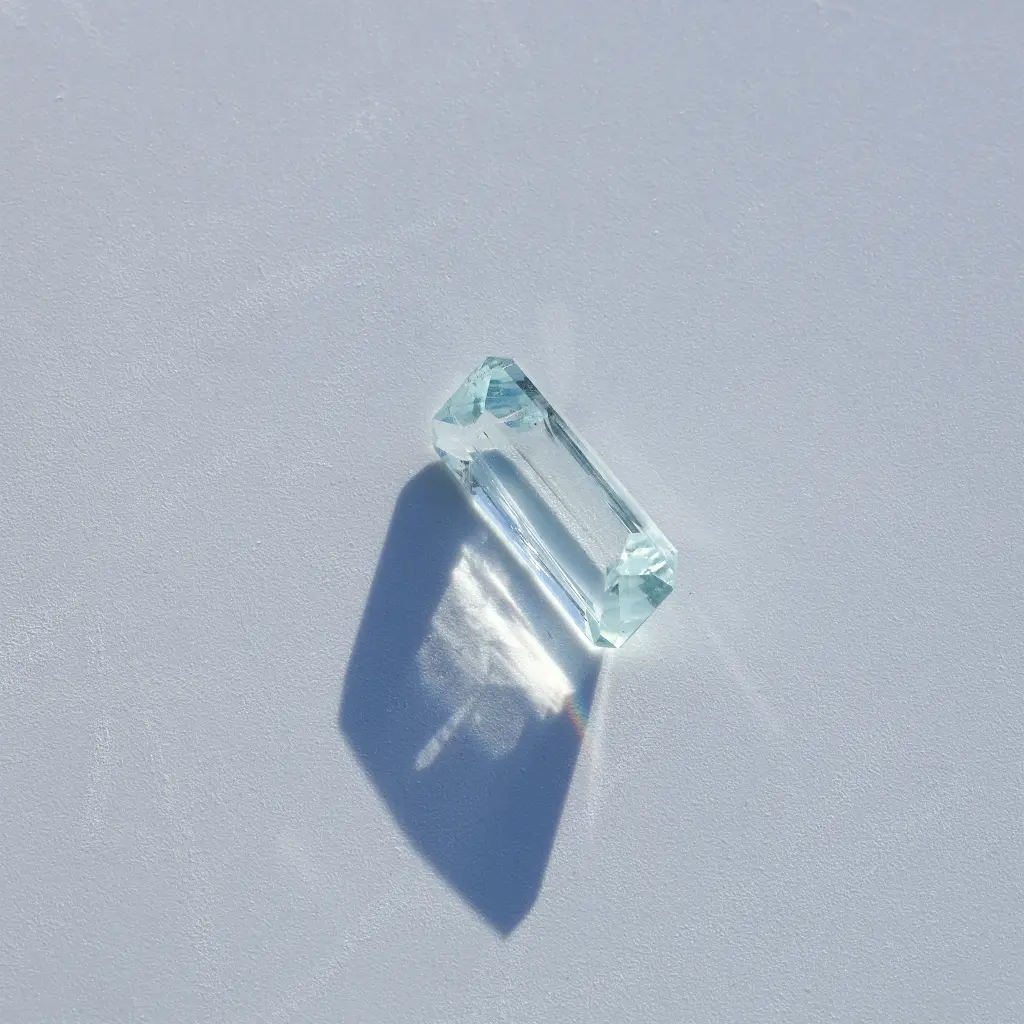 Clear 3.3 ct. Aquamarine in emerald cut