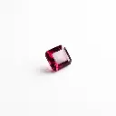 Vivid red 1.7 ct. Garnet in emerald square cut