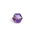 Light purple 2 ct. amethyst in hexagon