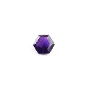Dark purple 1.7 ct. amethyst hexagon