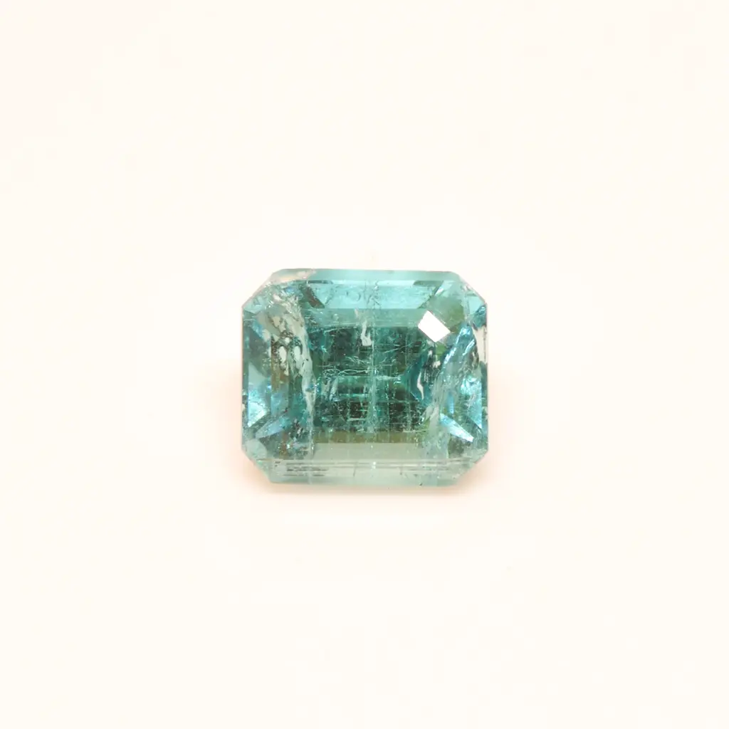 Neon blue 1.34 ct. Tourmaline in emerald cut