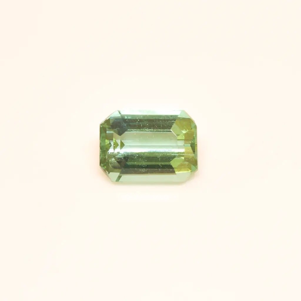 Light green 2.90 ct. Tourmaline in emerald cut