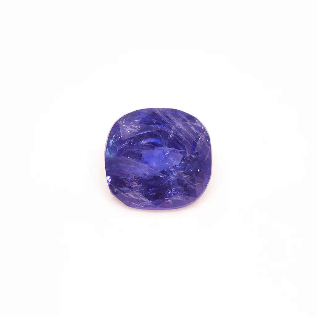 Peacock blue 2.1 ct. Sapphire in cushion 