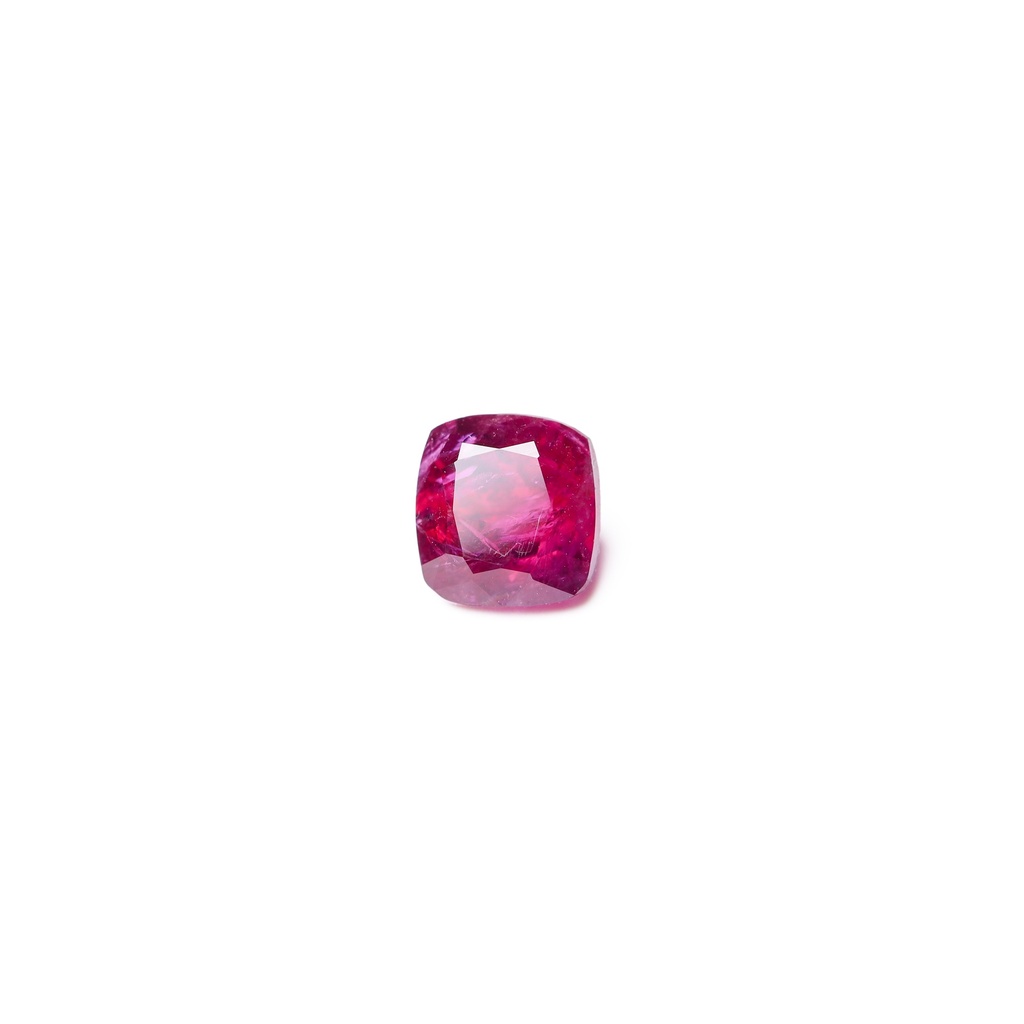 Vivid 1.37 ct. Ruby in cushion cut