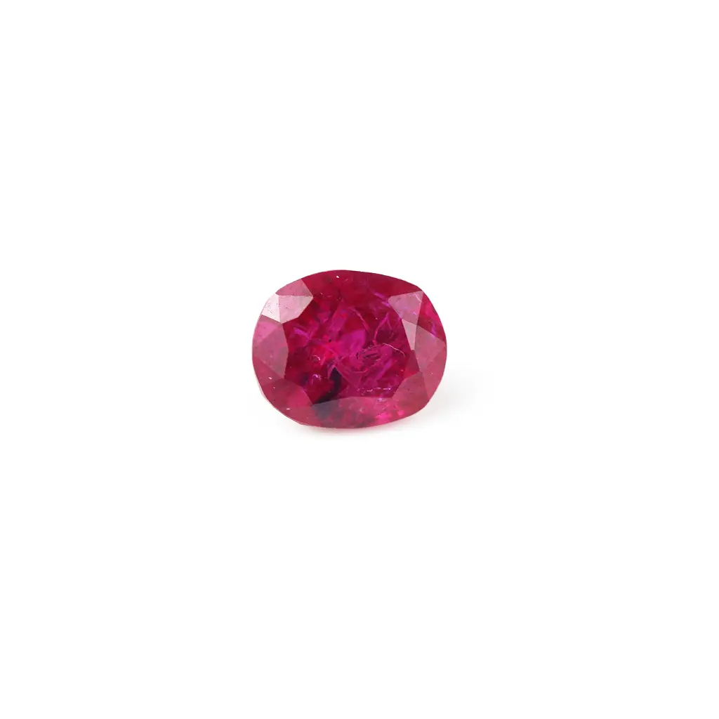 Pinkish red 1.23 ct. ruby in oval