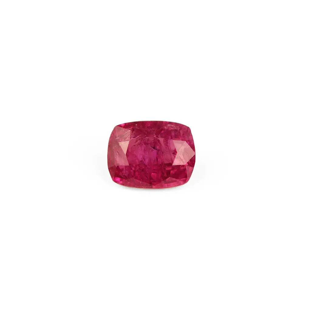 Purplish red 1.05 ct. Ruby in cushion 